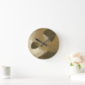 Cirkelzandstorm in Tan en donkerbruin Ronde Klok (Huis)