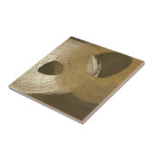 Cirkelzandstorm in Tan en donkerbruin Tegeltje (Zijkant)