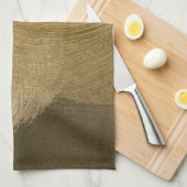 Cirkelzandstorm in Tan en donkerbruin Theedoek (Quarter Fold)