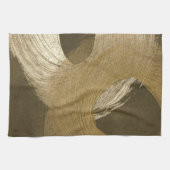 Cirkelzandstorm in Tan en donkerbruin Theedoek (Horizontaal)