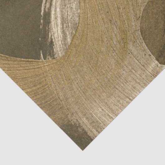 Cirkelzandstorm in Tan en donkerbruin Tissuepapier (Detail)