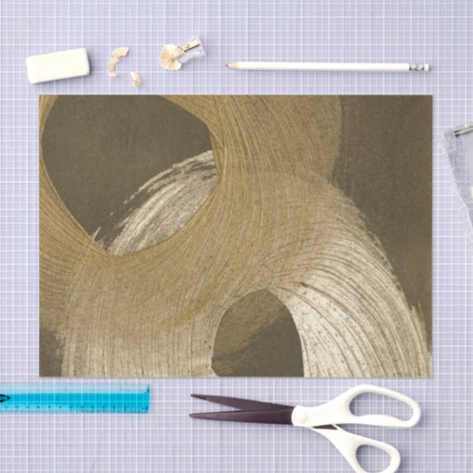 Cirkelzandstorm in Tan en donkerbruin Tissuepapier (Craft)