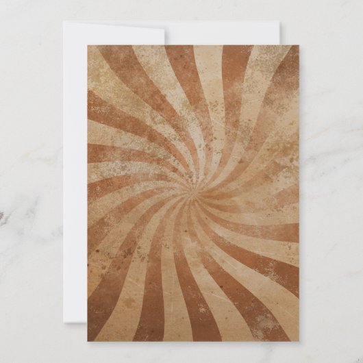 Cirkus verjaardagsfeestje in vintage stijl kaart (Achterkant)