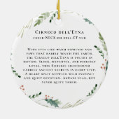 Cirneco dell’Etna Hond Waterverf Monogram Keramisch Ornament (Achterkant)