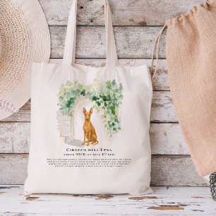 Cirneco dell’Etna   Waterverf Hondenras Quote Tote Bag