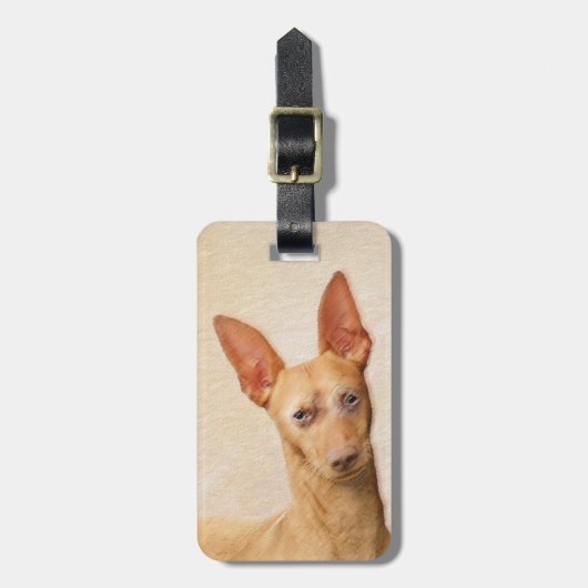 Cirneco dell'Etna Painting - Cute Original Dog Art Bagagelabel (Voorkant verticaal)