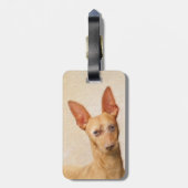 Cirneco dell'Etna Painting - Cute Original Dog Art Bagagelabel (Achterkant verticaal)