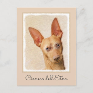 Cirneco dell'Etna Painting - Cute Original Dog Art Briefkaart