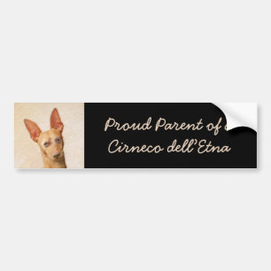 Cirneco dell'Etna Painting - Cute Original Dog Art Bumpersticker