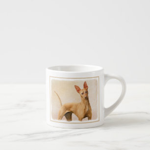 Cirneco dell'Etna Painting - Cute Original Dog Art Espresso Kop