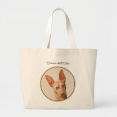Cirneco dell'Etna Painting - Cute Original Dog Art Grote Tote Bag (Voorkant)