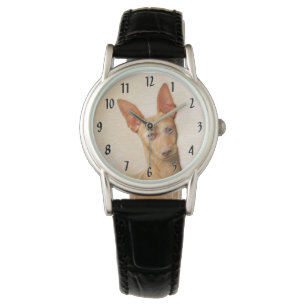 Cirneco dell'Etna Painting - Cute Original Dog Art Horloge