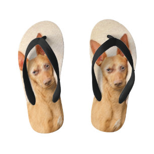 Cirneco dell'Etna Painting - Cute Original Dog Art Kinder Teenslippers