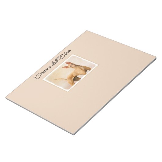 Cirneco dell'Etna Painting - Cute Original Dog Art Notitieblok (Schuin)