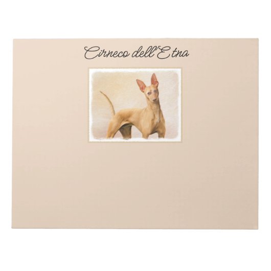 Cirneco dell'Etna Painting - Cute Original Dog Art Notitieblok (Voorkant)