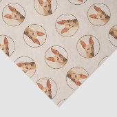 Cirneco dell'Etna Schilderen Schattigee Originele  Tissuepapier (Detail)