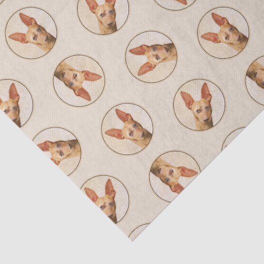 Cirneco dell'Etna Schilderen Schattigee Originele  Tissuepapier (Detail)