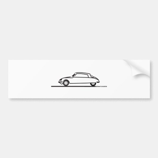 Ciroen DS 21 Pallas Bumpersticker (Voorkant)