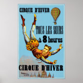 CIRQUE D’ HIV/ Franse Acrobat Circus Poster (Voorkant)