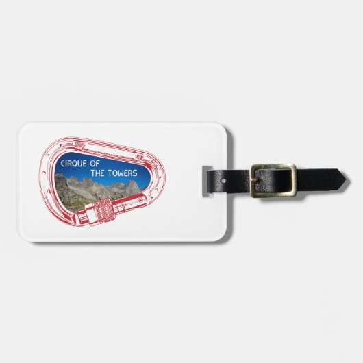 Cirque van de motorklimmer Carabiner Bagagelabel (Voorkant horizontaal)