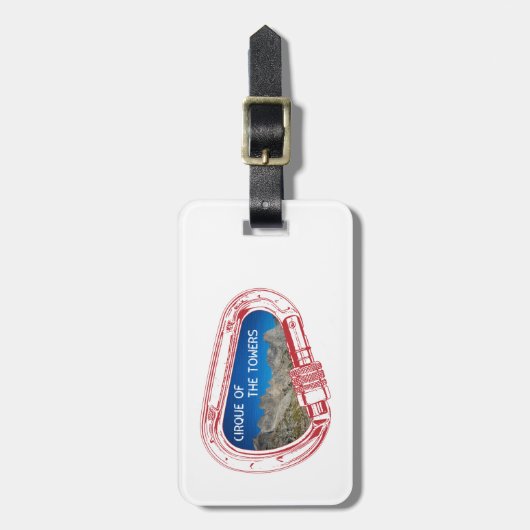 Cirque van de motorklimmer Carabiner Bagagelabel (Voorkant verticaal)