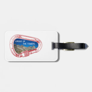 Cirque van de motorklimmer Carabiner Bagagelabel