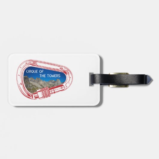 Cirque van de motorklimmer Carabiner Bagagelabel (Achterkant horizontaal)