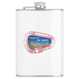 Cirque van de motorklimmer Carabiner Heupfles