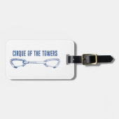 Cirque van de torens die snel klimmen bagagelabel (Voorkant horizontaal)