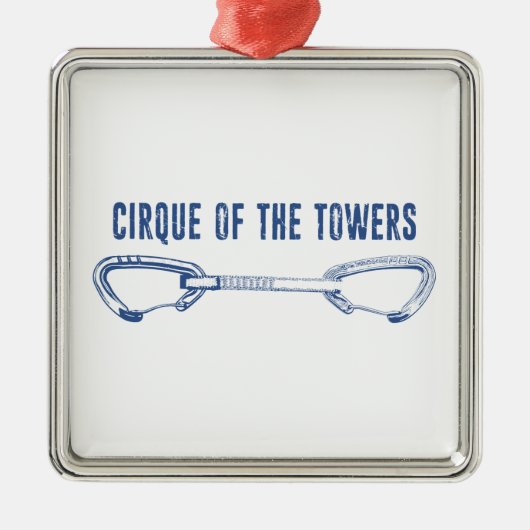 Cirque van de torens die snel klimmen metalen ornament (Voorkant)