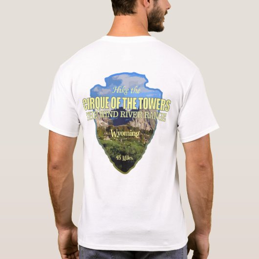 Cirque van de torens (pijlpunt) t-shirt (Achterkant)