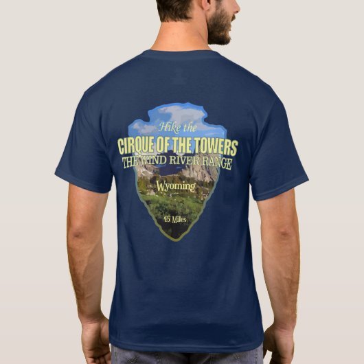 Cirque van de torens (pijlpunt) t-shirt (Achterkant)
