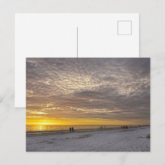 Cirrocumulus Clouds at Fort Myers Beach Sunset, Fl Briefkaart (Voorkant / Achterkant)