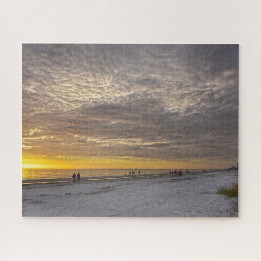 Cirrocumulus Clouds at Fort Myers Beach Sunset, FL Legpuzzel (Horizontaal)