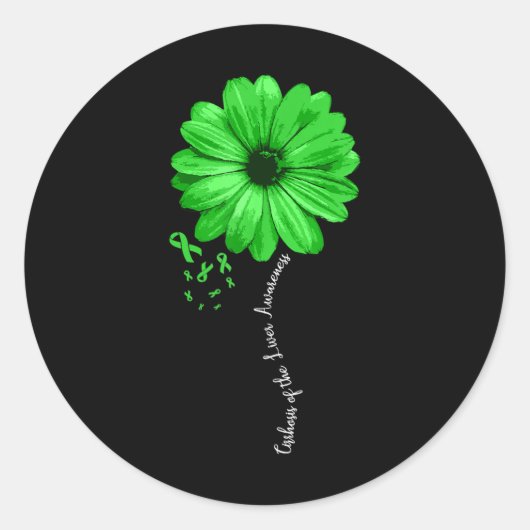 Cirrose van de leverbewustheidsstrijder RI Ronde Sticker (Voorkant)