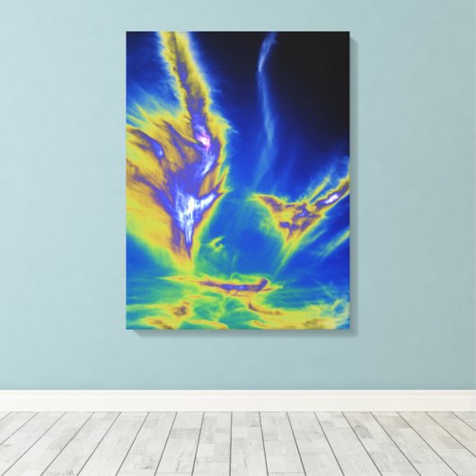 Cirrus Clod Formby Beach Card Acrylprint Canvas Afdruk (Insitu (Houten vloer))