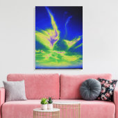 Cirrus cloud-kaart acryldruk canvas afdruk (Insitu (Woonkamer))