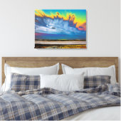 Cirrus Cloud Kirkcudbright-kaart Acryldruk Canvas Afdruk (Insitu (Slaapkamer))