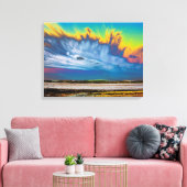 Cirrus Cloud Kirkcudbright-kaart Acryldruk Canvas Afdruk (Insitu (Woonkamer))