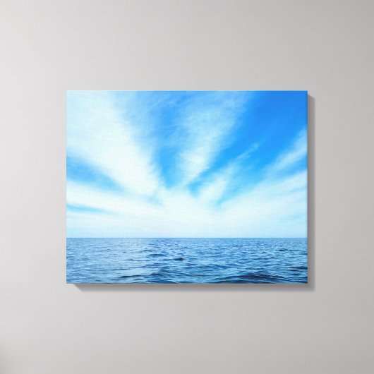 Cirrus Clouds en Water Canvas Afdruk (Voorkant)