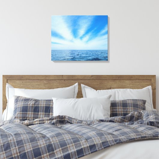 Cirrus Clouds en Water Canvas Afdruk (Insitu (Slaapkamer))