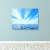 Cirrus Clouds en Water Canvas Afdruk (Insitu (Houten vloer))