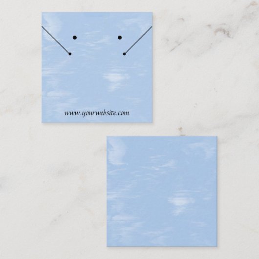 Cirrus Clouds Sieraden Display Kaart Vierkante Visitekaartje (Voorkant / Achterkant)