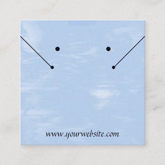 Cirrus Clouds Sieraden Display Kaart Vierkante Visitekaartje (Voorkant)