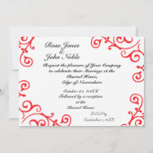 Cirrus Ivory (Ruby) Wedding Invitation Kaart (Voorkant)