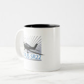 Cirrus SR22 Tweekleurige Koffiemok (Voorkant links)