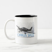 Cirrus SR22 Tweekleurige Koffiemok (Links)