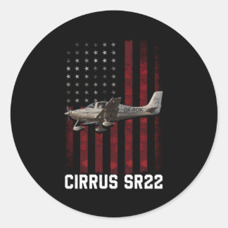 Cirrus SR22 Vliegtuig Ronde Sticker