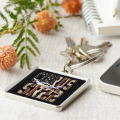 Cirrus SR22 Vliegtuig  Vlag van de Verenigde State Sleutelhanger (Zijkant)