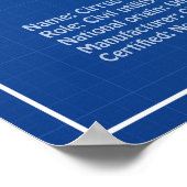 Cirrus SR22 - Vliegtuigblauwdruk Tekenplannen AD Poster (Hoek)